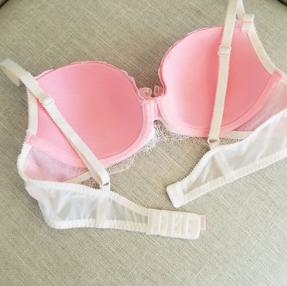 Victoria's Secret Vintage Dream Angels Rhinestone Crystal Lace up Lined Demi Bra - Picture 4 of 16